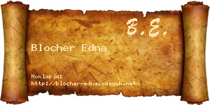 Blocher Edna névjegykártya